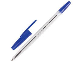 Ручка шариковая «BRAUBERG Line» прозрачный корпус 1 мм СИНЯЯ (50шт/уп) доставка оптом в Донецк