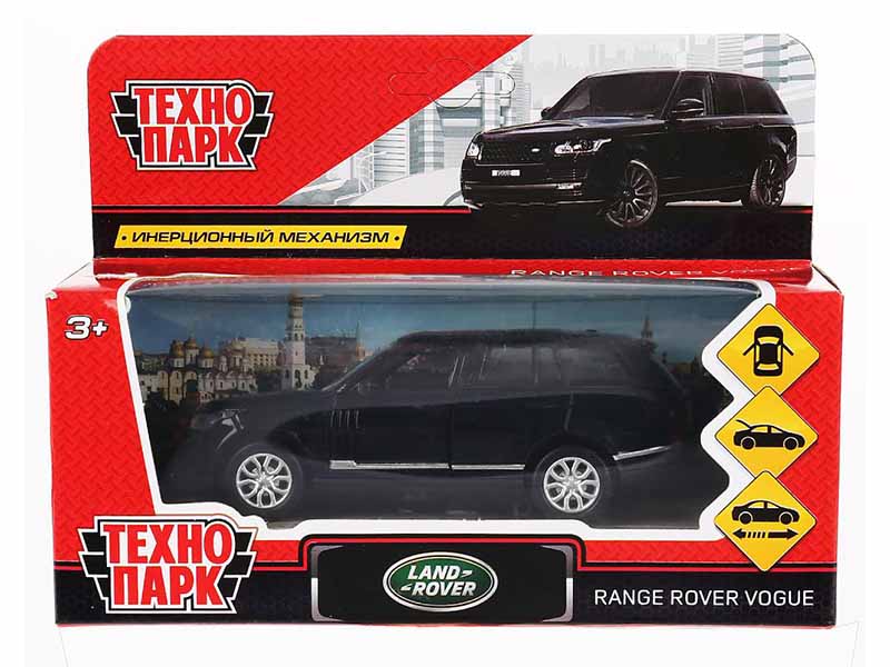 Машина металл. Range Rover Vogue 12 см, дв., багаж., черный. Технопарк