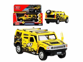 Машина металл. Hummer H2 Спорт 12 см, свет, звук, дв., багаж., инерц. Технопарк