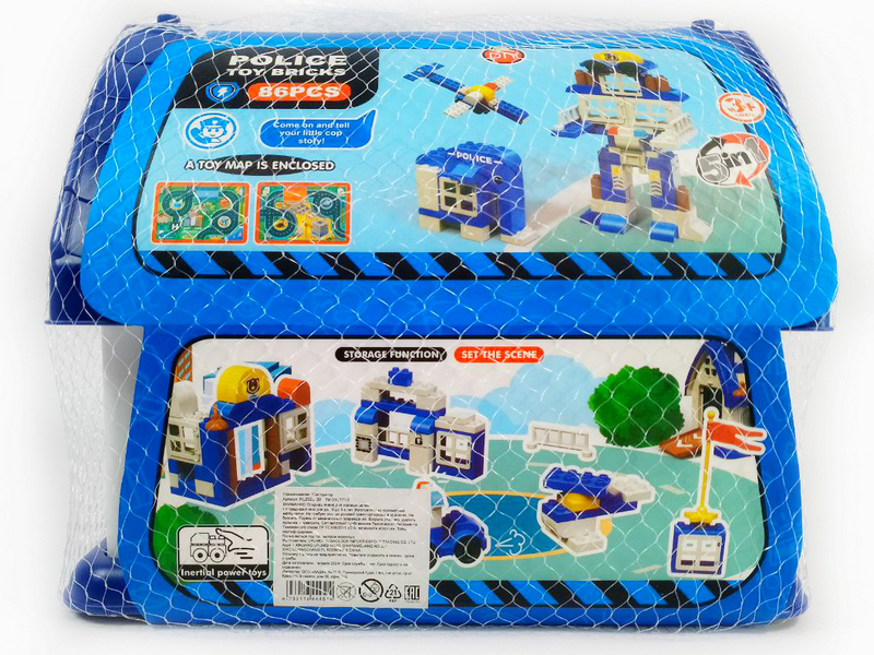 Донецк игрушка оптом Конструктор-домик «Полиция» 86 дет. в сетке HL2023-30