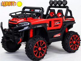 Электромобиль Джип на р/у 2-местный (аккум. 12V, 12,8Ah, свет, звук, подключение USB+MP3, до 3 км/ч, до 7 лет, до 25 кг) желтый HQC005-6188 доставка оптом в Донецк