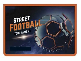 Папка для тетрадей А4 Street football, пласт., молния сверху