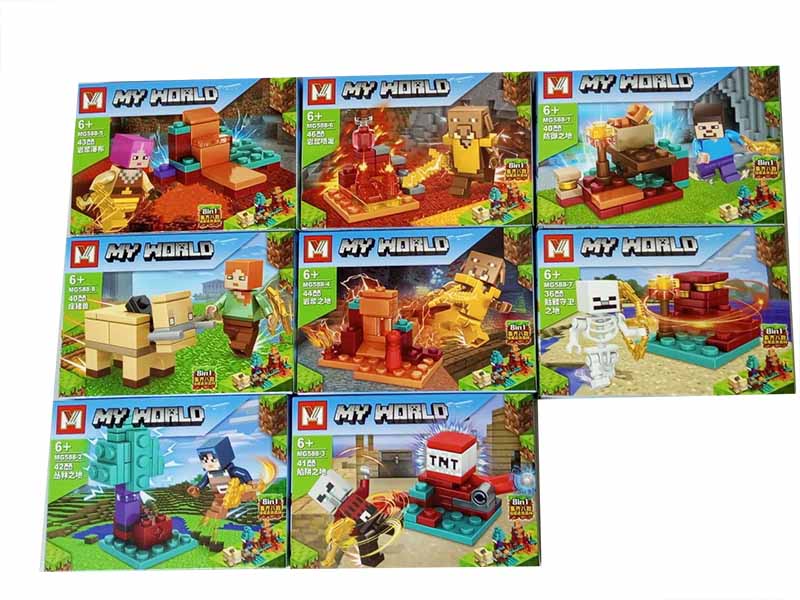 Конструктор My World 40-46 дет., микс, в кор. Арт. MG588