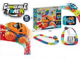 Трек кольцевой с машинкой на бат. (свет) 92 дет. 35*26*6 см в кор. 188 доставка оптом в Донецк