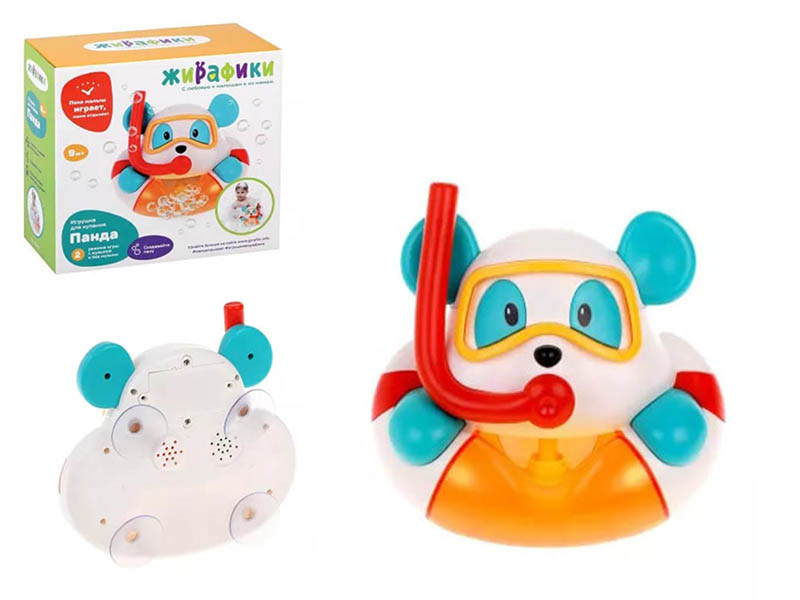 Игрушка для купания "Панда" 20 см, пена, звук, 2 режима, кор. Арт. 939941