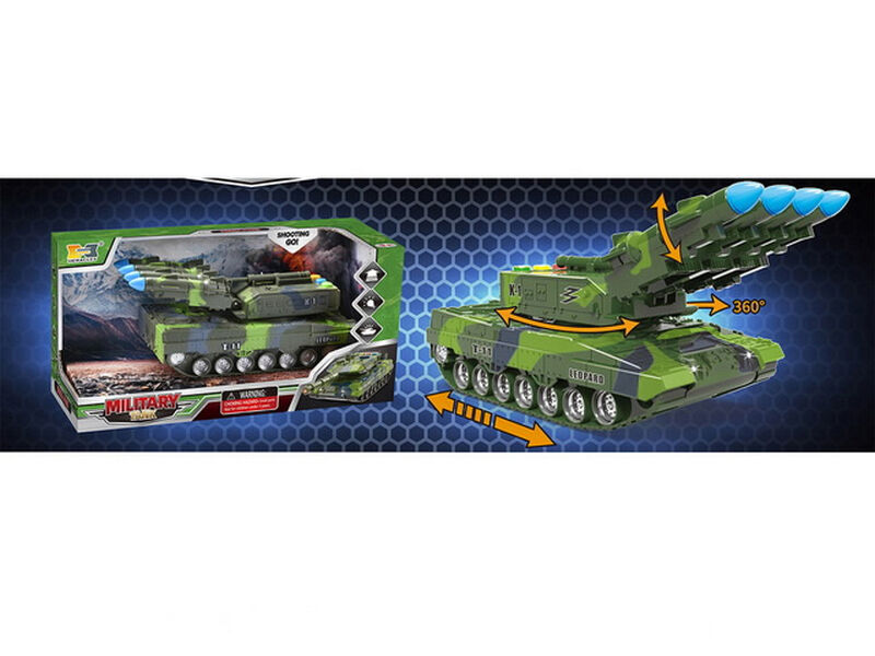 Донецк игрушка оптом Танк на бат. (свет, звук) 31*15*13 см в кор. HS8012B
