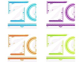 Набор чертежный Berlingo "Color" (треуг. 2 шт, линейка 15 см, транспортир) доставка оптом в Донецк