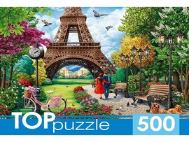 TOPpuzzle. Пазлы 500 эл. Прогулка по Парижу. П500-0737