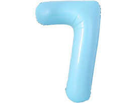 Шар-цифра «7» голубой 41 см доставка оптом в Донецк