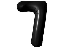 Шар-цифра «7» черный 41 см доставка оптом в Донецк