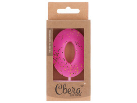 Свеча для торта Неон сиреневый с блестками Цифра «0» 6 см доставка оптом в Донецк