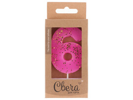 Свеча для торта Неон сиреневый с блестками Цифра «6» 6 см доставка оптом в Донецк