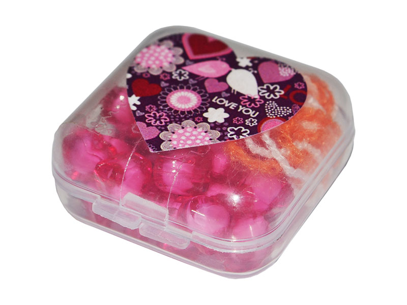 Донецк игрушка оптом Набор бусин в футляре 3*3 см 2108D2