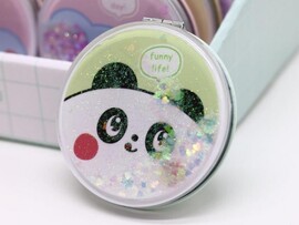 Зеркало-шейкер раскладное "Face Panda" зеленое 7*7 см доставка оптом в Донецк