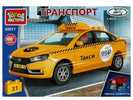 Конструктор "LADA Vesta. Такси" 31 дет., 19х14 см в кор. 55011-KK