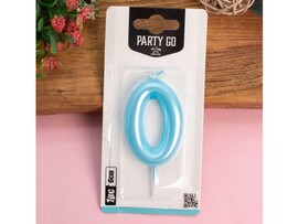 Свеча для торта "Azure glow" Цифра «0» 6 см доставка оптом в Донецк