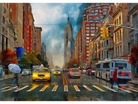 Холст с красками 40х50 см по номерам. ГОРОДСКАЯ СУЕТА доставка оптом в Донецк