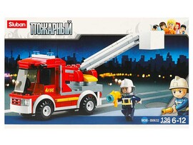 Конструктор Sluban "Пожарная машина" 136 дет., 1 фиг., в кор. M38-B0632