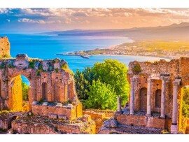 Холст с красками 30х40 см по номерам. СИЦИЛИЯ ОДНИМ ЯСНЫМ ДНЕМ доставка оптом в Донецк