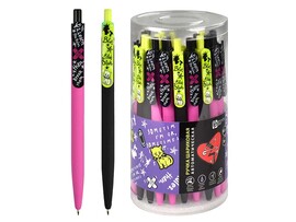 Ручка шар. автомат. "Панк" 0.7 мм, синяя, софт-тач. 67390