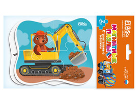 Пазлы магнитные "Строительные машины" доставка оптом в Донецк