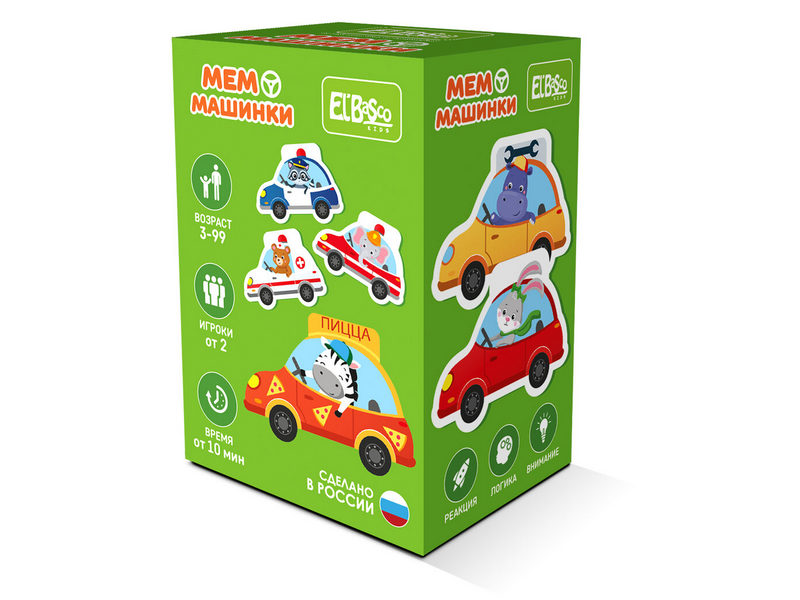Донецк игрушка оптом Настольная игра «Мемо. Машинки» 32 дет. в кор.