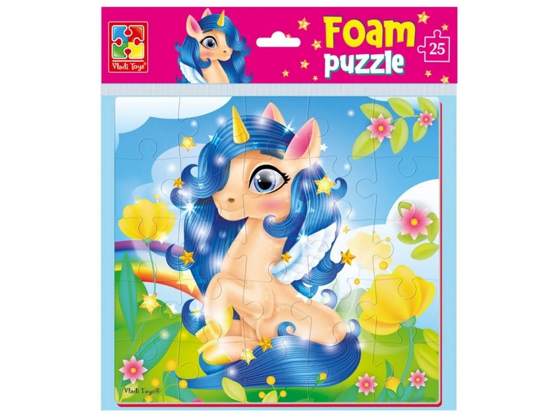 Донецк игрушка оптом Пазлы мягкие "Единорог" 25 эл. в пак.