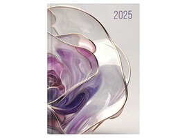 Ежедневник дат. А5 160 л. "Стеклянный аметист 2025", 7БЦ, мат. лам. 68032