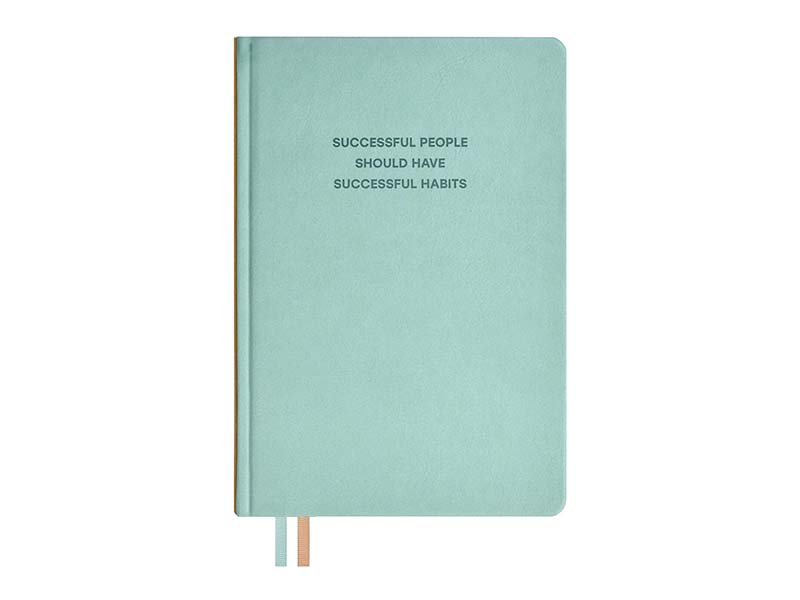 Ежедневник А5 160 л. Буйвол мятный, недат., кожзам, блинт. тиснение. Арт. 67236