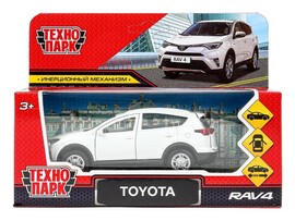Технопарк. Машина «TOYOTA RAV4» металл. инерц. 12 см (открыв. двери, багажник) белый доставка оптом в Донецк