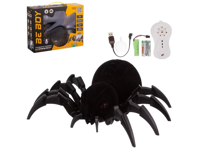Паук Р/У "BeВoy" 27 см, подвиж. лапки, 25 фраз, факты, пар, USB, в кор. IT108854