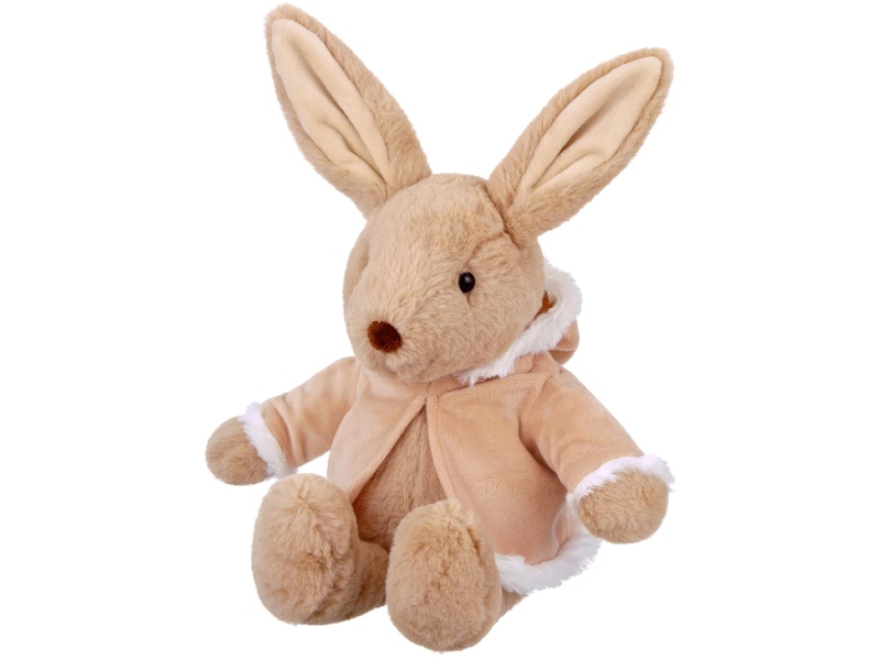 Мягкая игр. Зайка в пальто с капюшоном 23 см в пак. Relana. Арт. RL24007-23