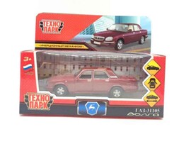Машина металл. ГАЗ-31105 Волга 12 см, дв., багаж., инерц., красный. Технопарк