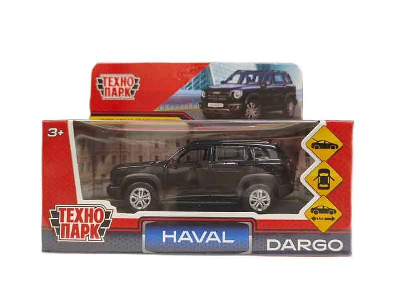 Машина металл. Haval Dargo 12 см, дв., багаж., инерц., черный. Технопарк