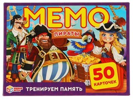 Карточная игра Мемо. Пираты, 50 карточек, в кор.