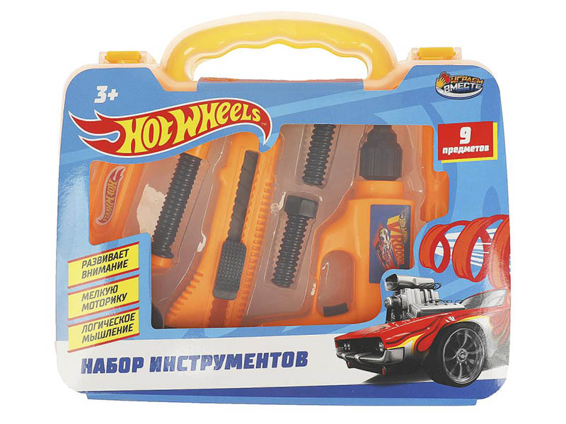 Набор инструментов "Хот Вилс" 9 предм., 26*19 см в чемодане. B1821936-R1