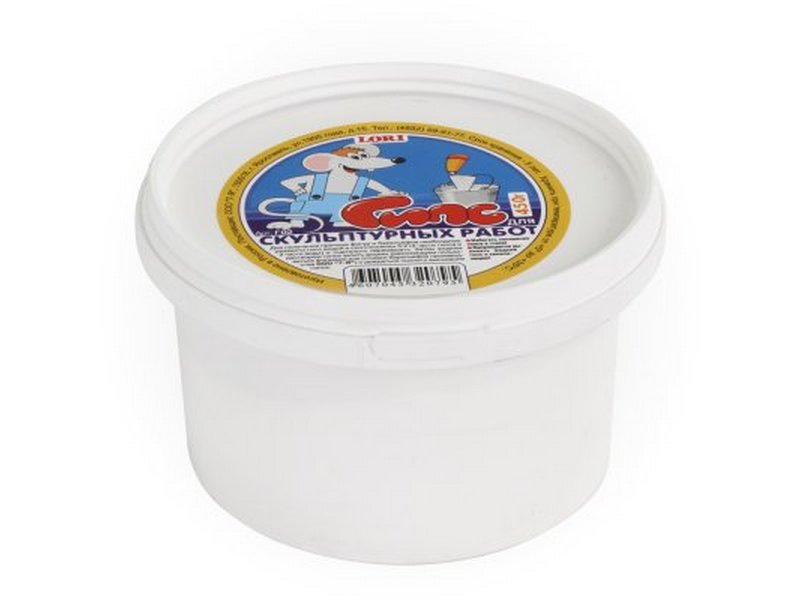 Донецк игрушка оптом Гипс для скульптурных работ белый 450 г в банке