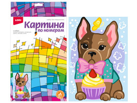 Картина на картоне с красками 20*28,5 см по номерам. МОДНЫЙ ЩЕНОЧЕК доставка оптом в Донецк