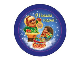 Магнит "Мишка и ежик" 6*6 см, агломерр. феррит. Арт. 34852