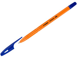 Ручка шариковая СТАММ "Орбита 100" оранжевый корпус 0,7 мм СИНЯЯ (24шт/уп) доставка оптом в Донецк