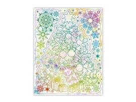 Оконное украш. "Радужная елочка" 30*38 см, ПВХ, статика. Арт. 92074