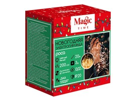 Гирлянда "Роса" 200 LED ламп, 20 м, белый, 2 реж., на бат. Арт. 94074