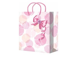 Пакет подар. глянц. лам. Нежно-розовый бант 26,4x32,7 см. ППК-4454