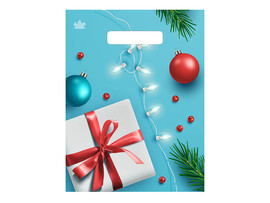 Пакет выруб. Подарок и шарики 30х23 см, 30мкм. н00205493 (кратно 100)