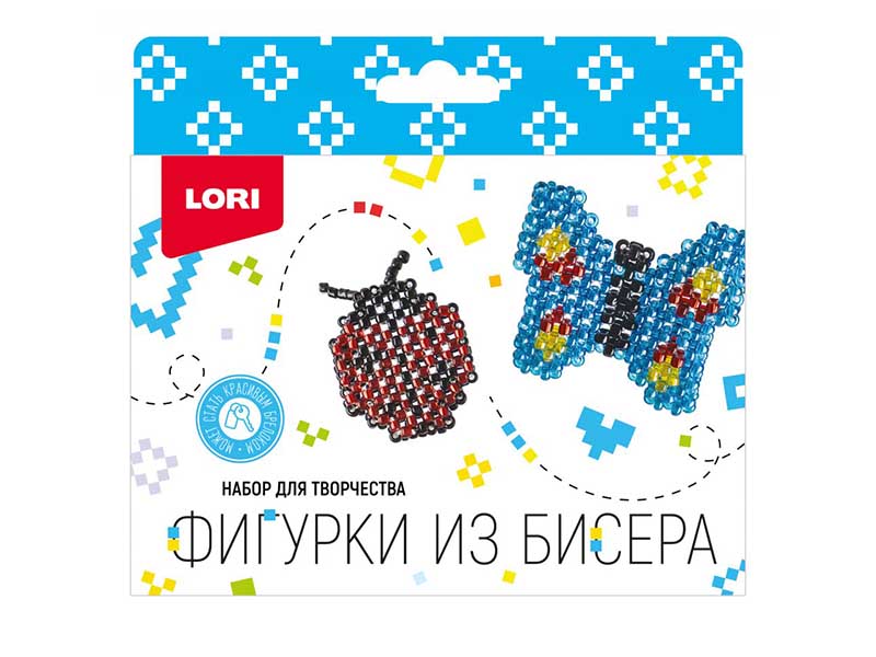 Фигурки из бисера "Божья коровка, бабочка"