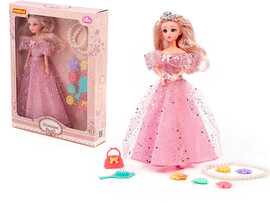 Кукла "Ксюша" 30 см в нарядном платье + аксесс. 8 эл. (в кор. №3)
