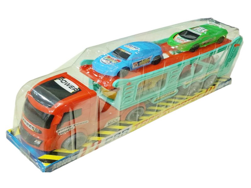 Автовоз инерц. 40 см с 4-мя машинками в блистере TB-1007