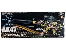 Автомат "АК-47" с глушителем, аккум., стр. гидрогелев. пулями, 40*17 в кор. Арт. 1619