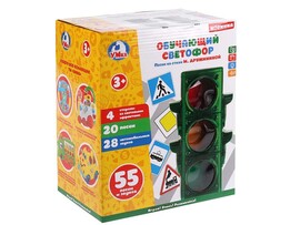 Обучающий Светофор 28 см, 55 песен, звуков, свет, в кор. YTL620-R