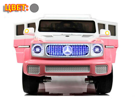 Электромобиль Джип Серый Р/У 1-мест., аккум. 12V, 12,7Ah, сиденье кожа, свет, звук, USB+MP3, до 10 км/ч, до 8 лет, до 30 кг. HQC055-777